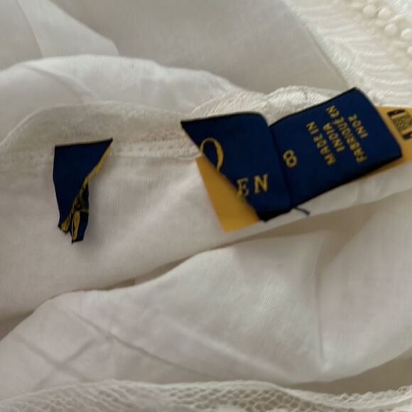 Polo Ralph Lauren- Lace Cotton Voile Blouse - Size 8 - Picture 6 of 6